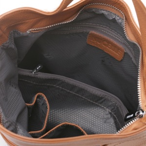 Elegance fashion series cowhide leahter two-way bag Brown