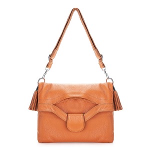 Elegance fashion series cowhide leahter two-way bag Brown