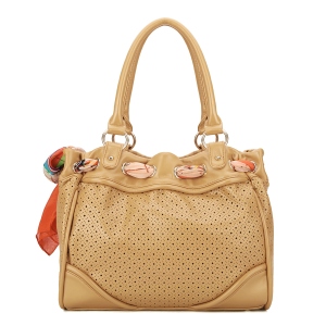 Designer Contrast Color Scarves Lady Handbags Apricot 