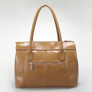 Relax series Genuines leather shoulder handbags Deep Apricot
